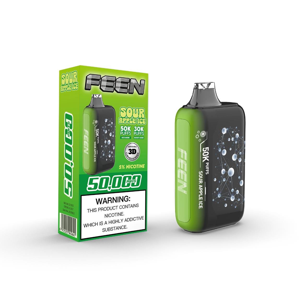 Feen_50K_Puff_Disposable_Sour_Apple_Ice__53934 FEEN DISPOSABLE VAPE | 50K PUFFS | 5 CT